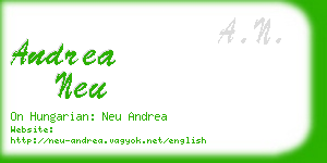 andrea neu business card